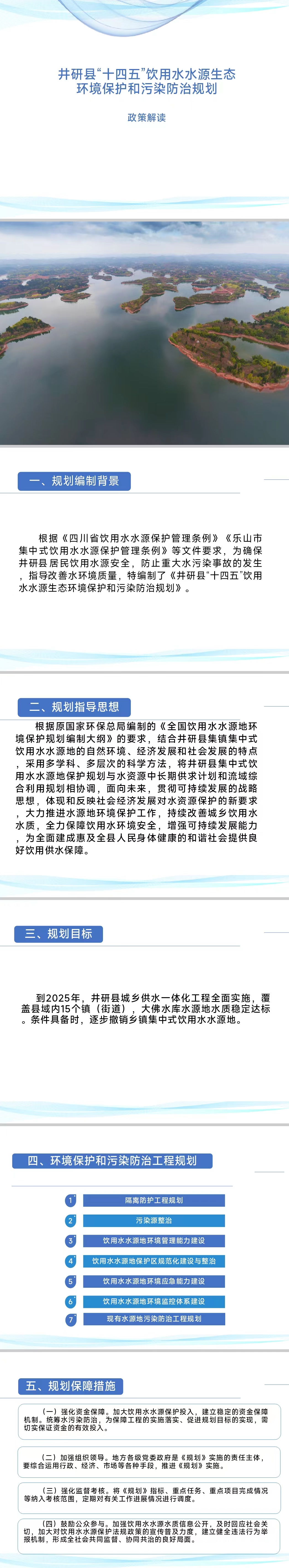 政策解讀：井研縣“十四五”飲用水水源生態(tài)環(huán)境保護(hù)和污染防治規(guī)劃